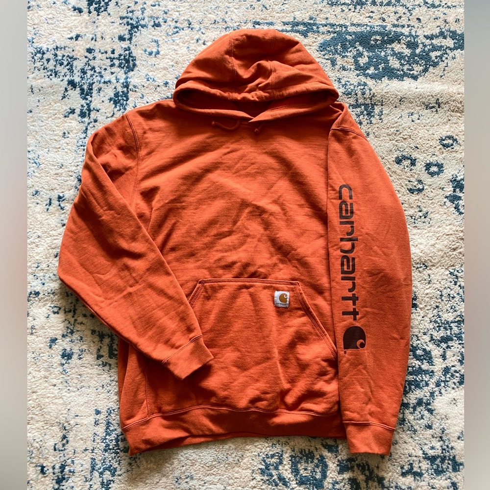 Carhartt Original Fit Rain Defender Hoodie Burnt Orange Size XL Workwear
